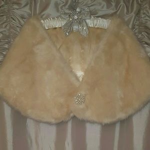 Faux Fur Mink Shaw Shrug